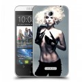Дизайнерский пластиковый чехол для HTC Desire 616 Леди Гага
