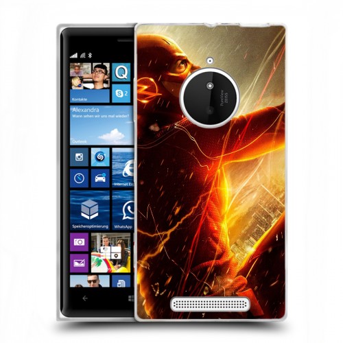 Дизайнерский пластиковый чехол для Nokia Lumia 830 флэш