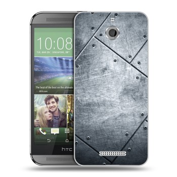 Дизайнерский силиконовый чехол для HTC Desire 510 Металл (на заказ)