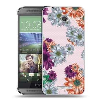 Дизайнерский силиконовый чехол для HTC Desire 510 Цветочный арт-деко (на заказ)