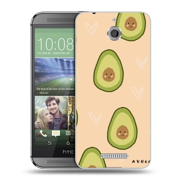 Дизайнерский силиконовый чехол для HTC Desire 510 Веселое авокадо (на заказ)