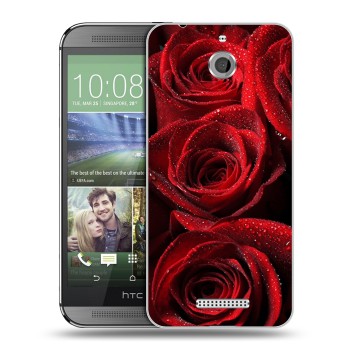Дизайнерский силиконовый чехол для HTC Desire 510 Розы (на заказ)