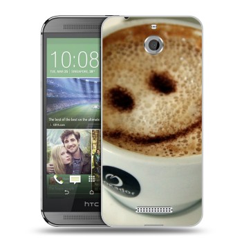 Дизайнерский силиконовый чехол для HTC Desire 510 Кофе напиток (на заказ)
