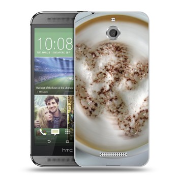 Дизайнерский силиконовый чехол для HTC Desire 510 Кофе напиток (на заказ)