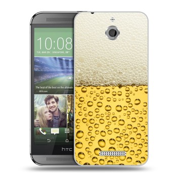 Дизайнерский силиконовый чехол для HTC Desire 510 Пузырьки пива (на заказ)