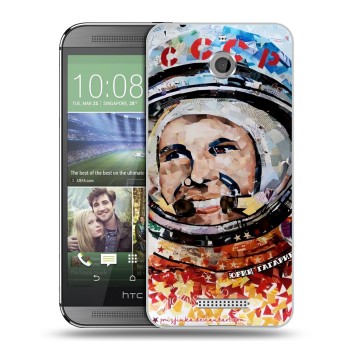 Дизайнерский силиконовый чехол для HTC Desire 510 Юрий Гагарин (на заказ)