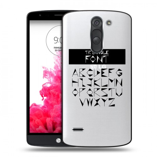 Полупрозрачный дизайнерский пластиковый чехол для LG G3 Stylus Прозрачные надписи 1