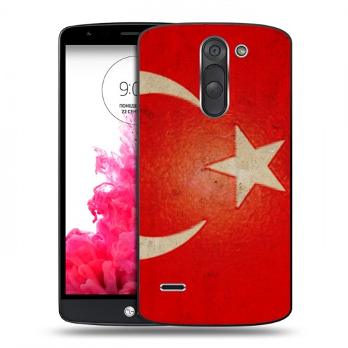Дизайнерский пластиковый чехол для LG G3 Stylus Флаг Турции