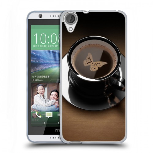 Дизайнерский силиконовый чехол для HTC Desire 820 Кофе напиток