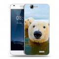 Дизайнерский пластиковый чехол для Huawei Ascend G7 Медведи