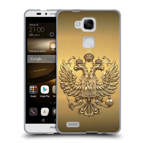 Дизайнерский силиконовый чехол для Huawei Ascend Mate 7 Флаг и герб России