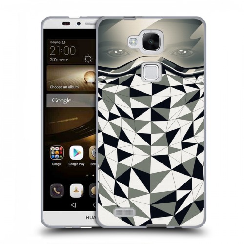 Дизайнерский силиконовый чехол для Huawei Ascend Mate 7 Маски Black White