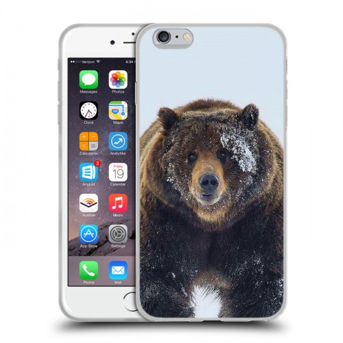 Дизайнерский силиконовый чехол для Iphone 6 Plus/6s Plus Медведь