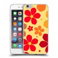 Дизайнерский силиконовый чехол для Iphone 6 Plus/6s Plus Бежевые цветы