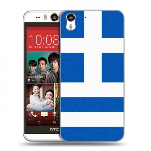 Дизайнерский силиконовый чехол для HTC Desire Eye Флаг Греции