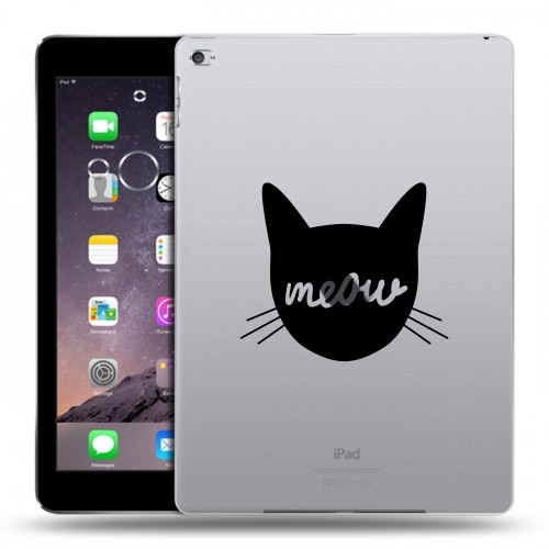 Полупрозрачный дизайнерский силиконовый чехол для Ipad Air 2 Прозрачные кошки