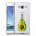Полупрозрачный дизайнерский пластиковый чехол для Samsung Galaxy A5 Авокадо