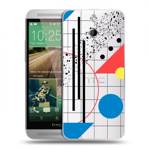 Полупрозрачный дизайнерский пластиковый чехол для HTC One E8 Абстракции 3