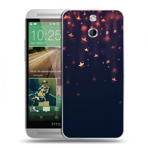 Дизайнерский пластиковый чехол для HTC One E8 новогодний принт