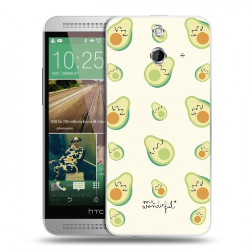 Дизайнерский пластиковый чехол для HTC One E8 Веселое авокадо