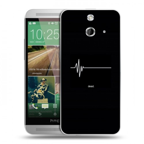 Дизайнерский пластиковый чехол для HTC One E8 Черно и кратко