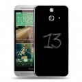 Дизайнерский пластиковый чехол для HTC One E8 Черно и кратко