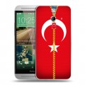 Дизайнерский пластиковый чехол для HTC One E8 Флаг Турции