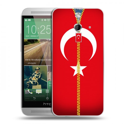 Дизайнерский пластиковый чехол для HTC One E8 Флаг Турции