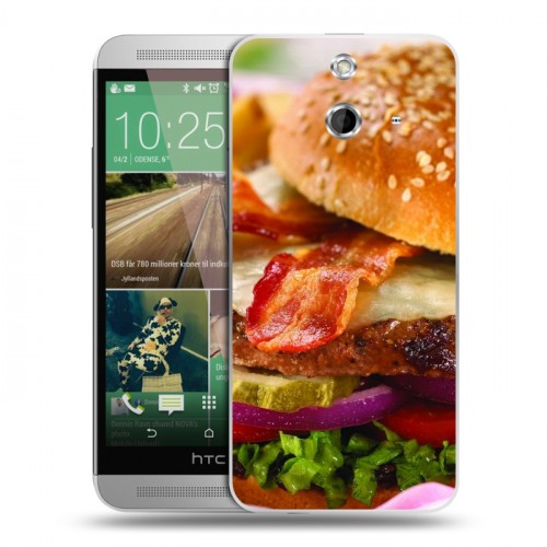 Дизайнерский пластиковый чехол для HTC One E8 Бургеры