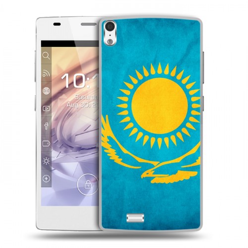 Дизайнерский пластиковый чехол для Prestigio Grace Флаг Казахстана