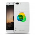 Полупрозрачный дизайнерский пластиковый чехол для Huawei Honor 6 Plus Абстракции 5
