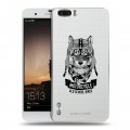 Полупрозрачный дизайнерский силиконовый чехол для Huawei Honor 6 Plus Волки