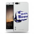 Полупрозрачный дизайнерский пластиковый чехол для Huawei Honor 6 Plus флаг греции