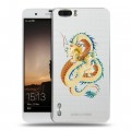 Полупрозрачный дизайнерский пластиковый чехол для Huawei Honor 6 Plus Прозрачные Драконы