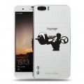 Полупрозрачный дизайнерский пластиковый чехол для Huawei Honor 6 Plus Прозрачные пауэрлифтинг