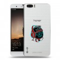 Полупрозрачный дизайнерский пластиковый чехол для Huawei Honor 6 Plus