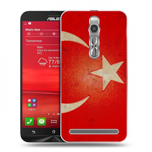 Дизайнерский пластиковый чехол для Asus Zenfone 2 Флаг Турции