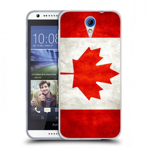 Дизайнерский пластиковый чехол для HTC Desire 620 Флаг Канады
