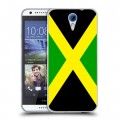 Дизайнерский пластиковый чехол для HTC Desire 620 Флаг Ямайки
