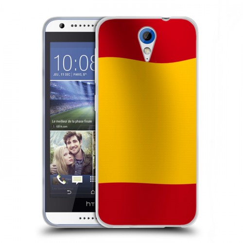 Дизайнерский пластиковый чехол для HTC Desire 620 Флаг Испании