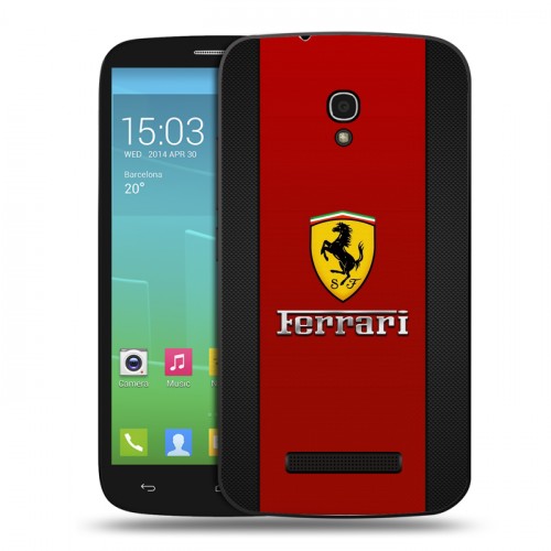 Дизайнерский пластиковый чехол для Alcatel One Touch Pop S9 Ferrari