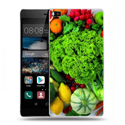 Дизайнерский пластиковый чехол для Huawei P8 Овощи