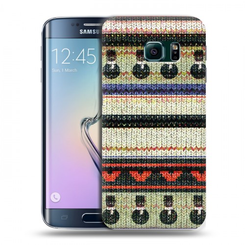Дизайнерский пластиковый чехол для Samsung Galaxy S6 Edge Текстура свитера