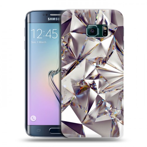 Дизайнерский пластиковый чехол для Samsung Galaxy S6 Edge Кристаллы