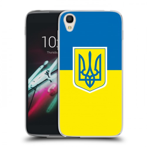 Дизайнерский пластиковый чехол для Alcatel One Touch Idol 3 (4.7) Флаг Украины