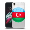Полупрозрачный дизайнерский пластиковый чехол для Alcatel One Touch Idol 3 (4.7) Флаг Азербайджана