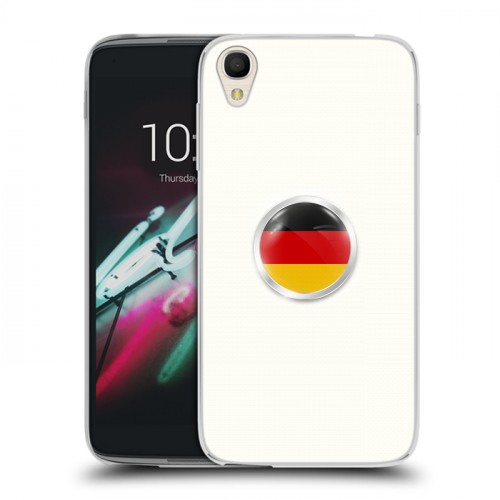 Дизайнерский пластиковый чехол для Alcatel One Touch Idol 3 (4.7) Флаг Германии