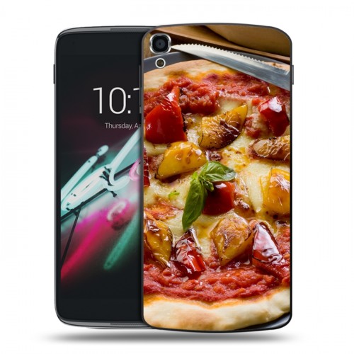 Дизайнерский пластиковый чехол для Alcatel One Touch Idol 3 (5.5) Пицца