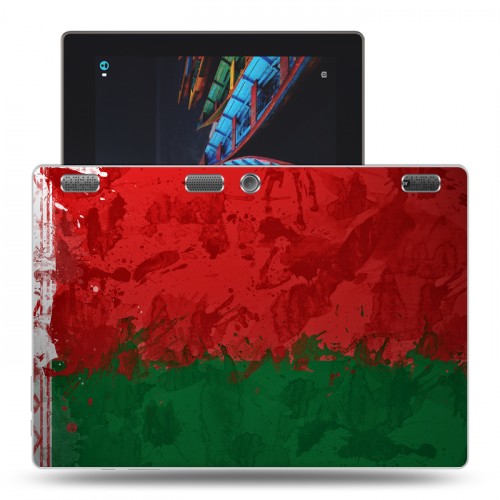 Дизайнерский силиконовый чехол для Lenovo Tab 2 A10 Флаг Белоруссии