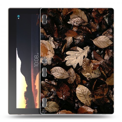 Дизайнерский силиконовый чехол для Lenovo Tab 2 A10 Нуарные листья